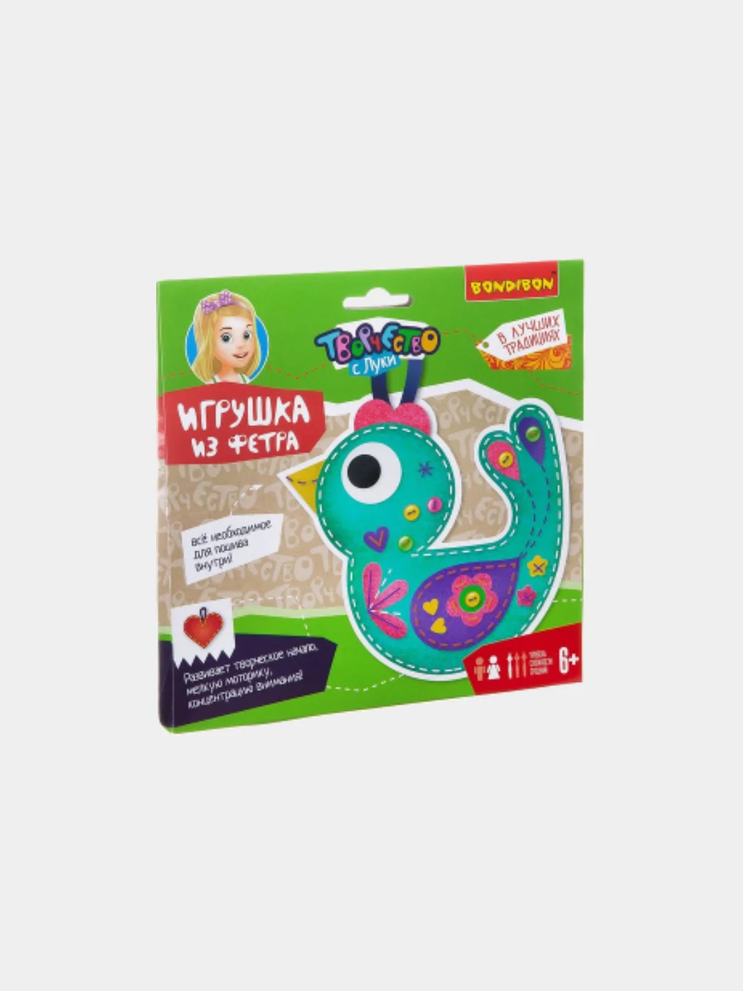 Набор для творчества "Игрушка из фетра. Птичка" В лучших традициях!, Bondibon