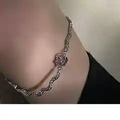 Серебряный браслет с камнем "Горный хрусталь"