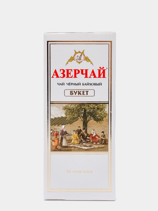 Чай АЗЕРЧАЙ "Букет", черный байховый, 25 пакетиков без конверта