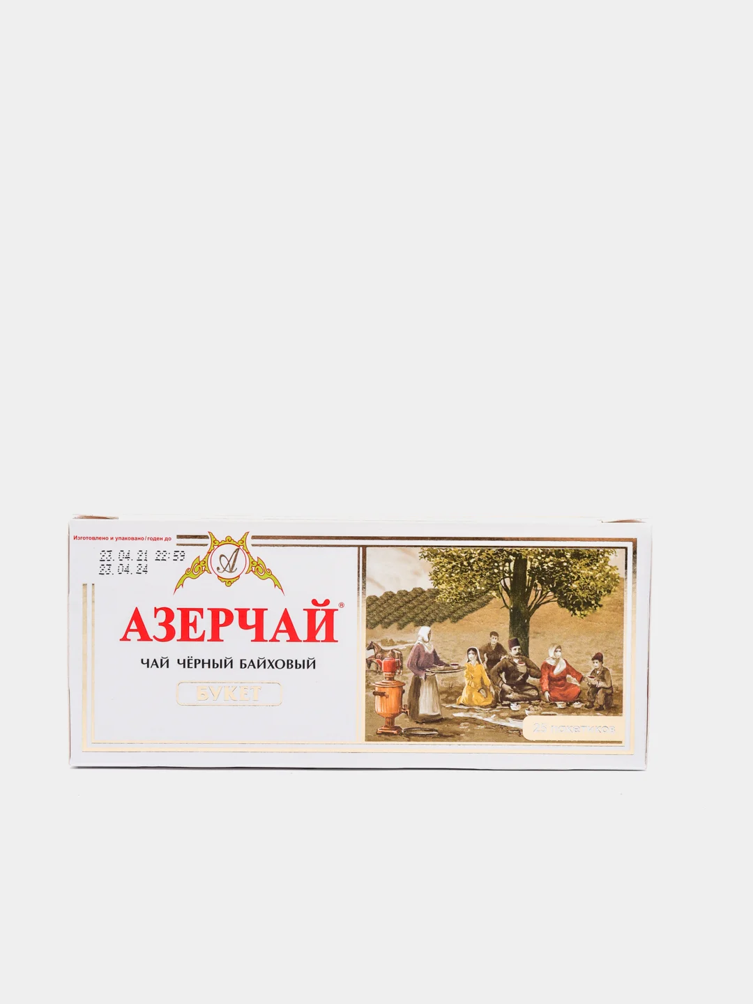 Чай АЗЕРЧАЙ "Букет", черный байховый, 25 пакетиков без конверта