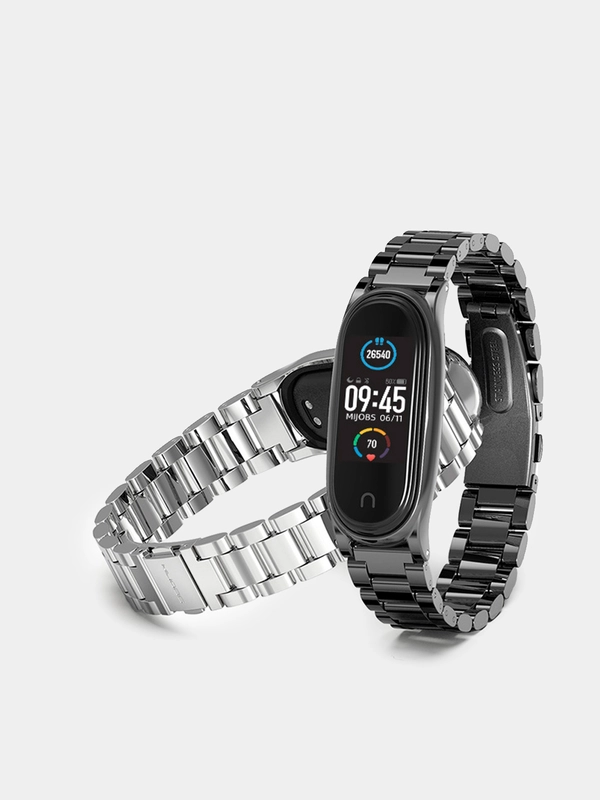 Металлический ремешок для Xiaomi Mi Band 3 / 4 / 5 / 6