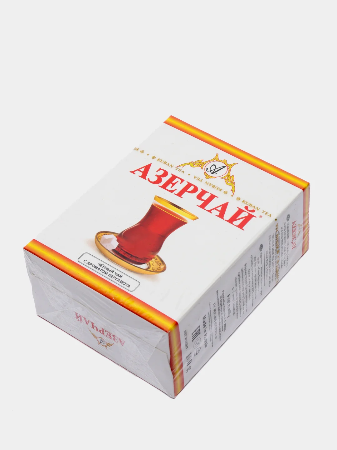 Чай АЗЕРЧАЙ, черный, с ароматом бергамота, листовой, 100 г