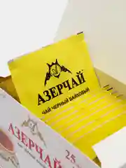 Чай АЗЕРЧАЙ, черный байховый, с цедрой лимона, 25 пакетиков, 45 г