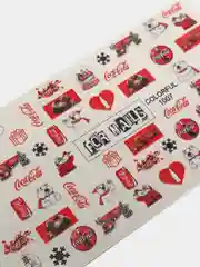 Слайдер для дизайна ногтей "Кока-Кола", "Новый год", "Мишка"