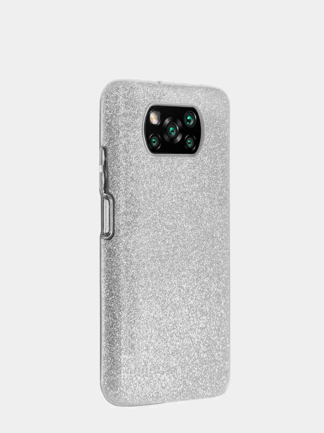 Серебряный чехол Xiaomi Poco X3 силиконовый