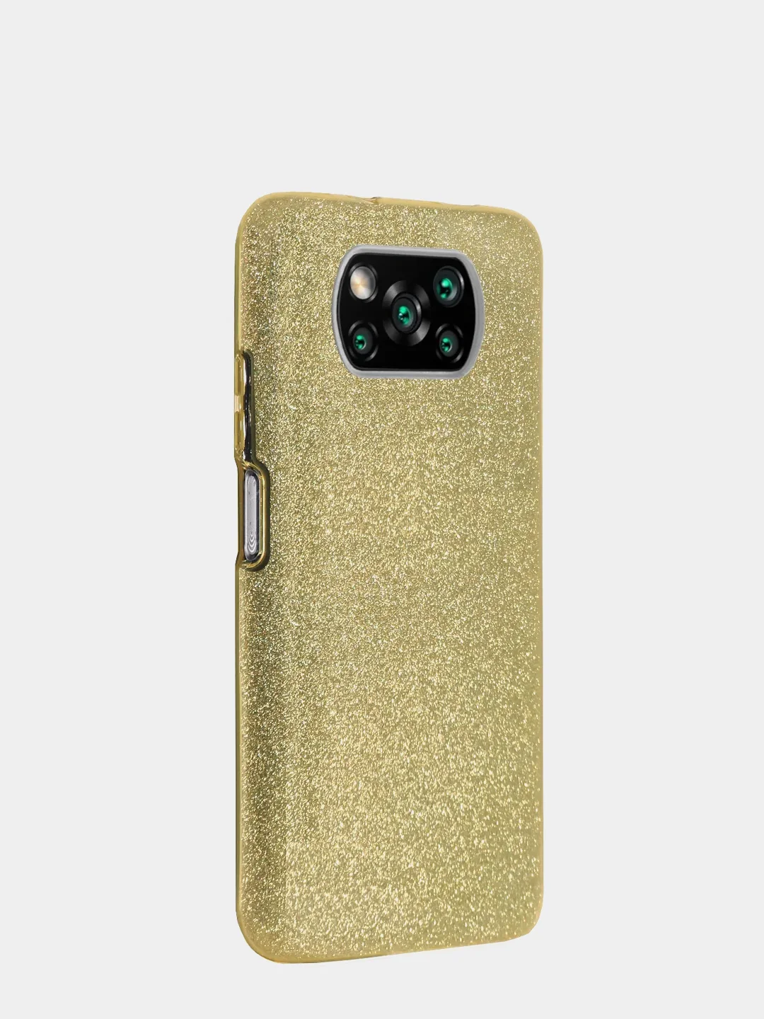 Золотой чехол Xiaomi Poco X3 силиконовый