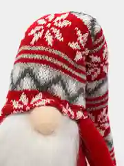 Красный новогодний гномик, гном tomte, гном nisse