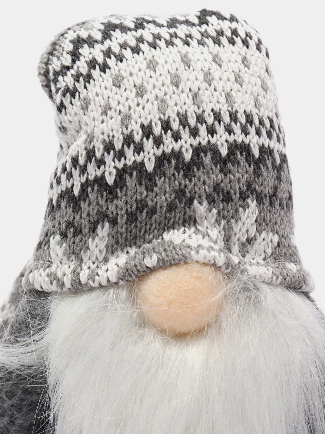 Белый новогодний гномик, гном tomte, гном nisse