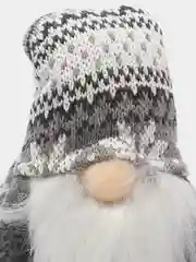 Белый новогодний гномик, гном tomte, гном nisse