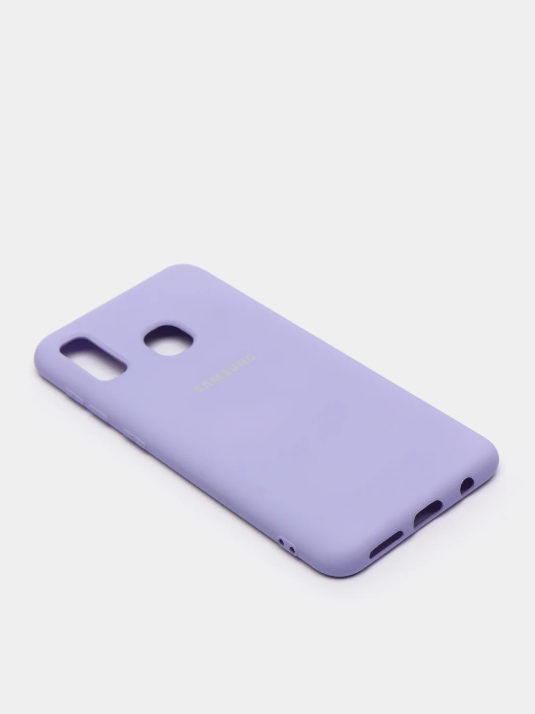 Лавандовый защитный силиконовый чехол Silikone Cover для Samsung A20/A30