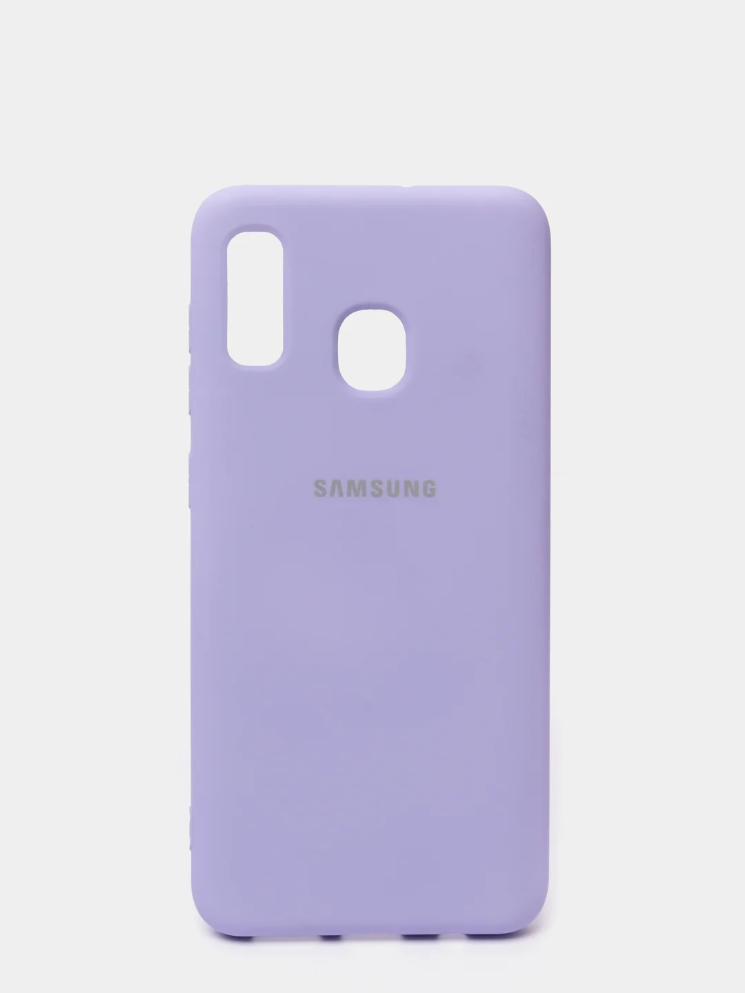 Лавандовый защитный силиконовый чехол Silikone Cover для Samsung A20/A30