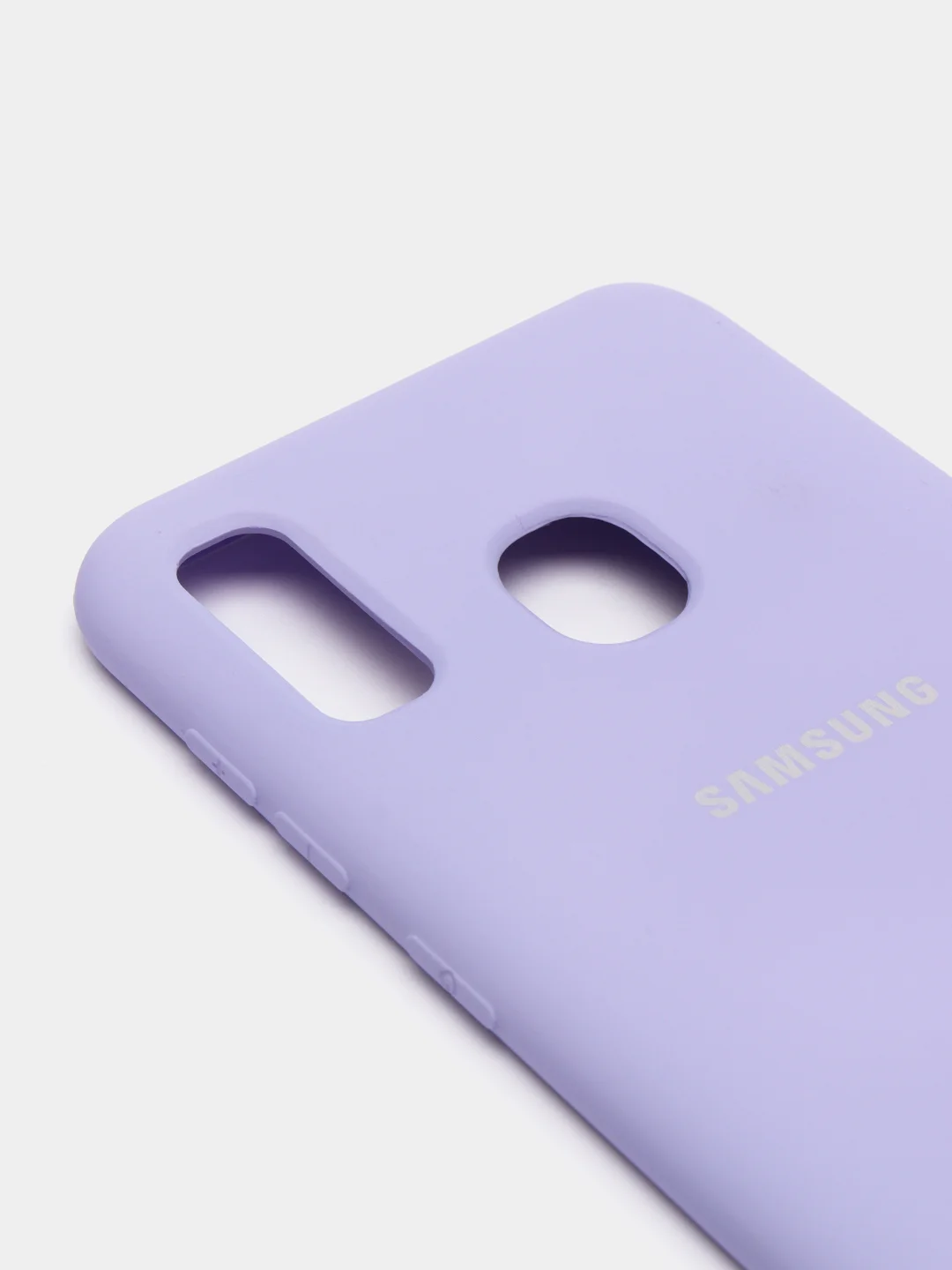 Лавандовый защитный силиконовый чехол Silikone Cover для Samsung A20/A30