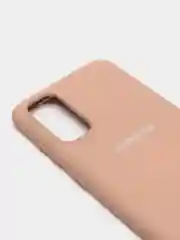 Бежевый меланж защитный силиконовый чехол Silikone Cover для Samsung S20