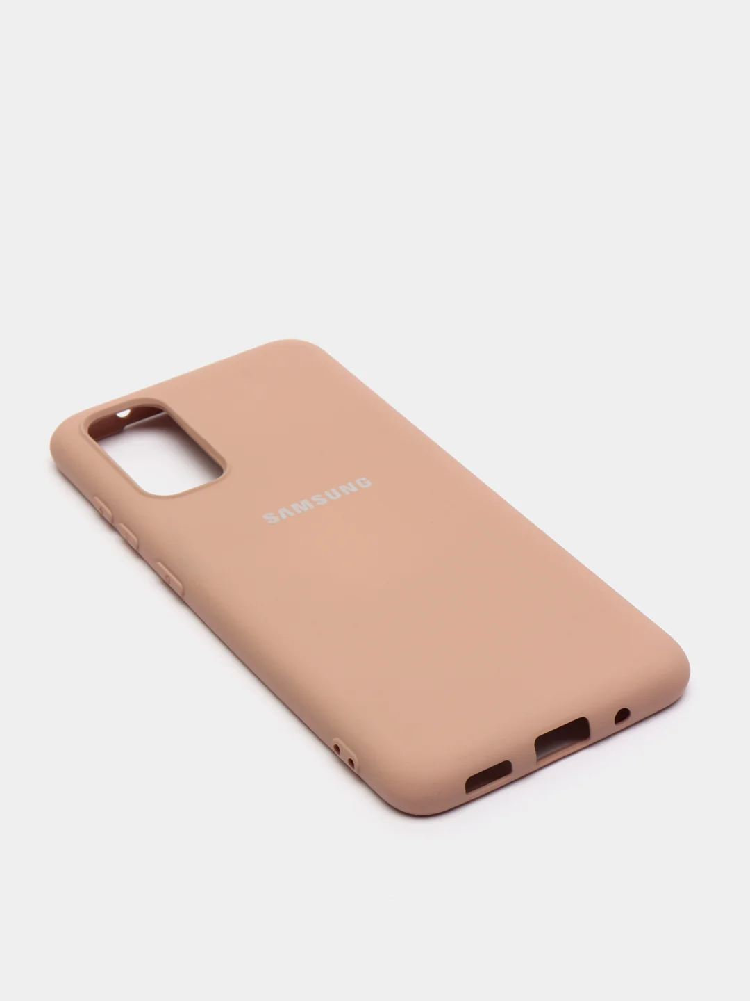 Бежевый меланж защитный силиконовый чехол Silikone Cover для Samsung S20