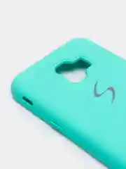 Бирюзовый защитный силиконовый чехол Silikone Cover для Samsung J2 CORE