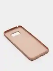 Бежевый меланж защитный силиконовый чехол Silikone Cover для Samsung S8