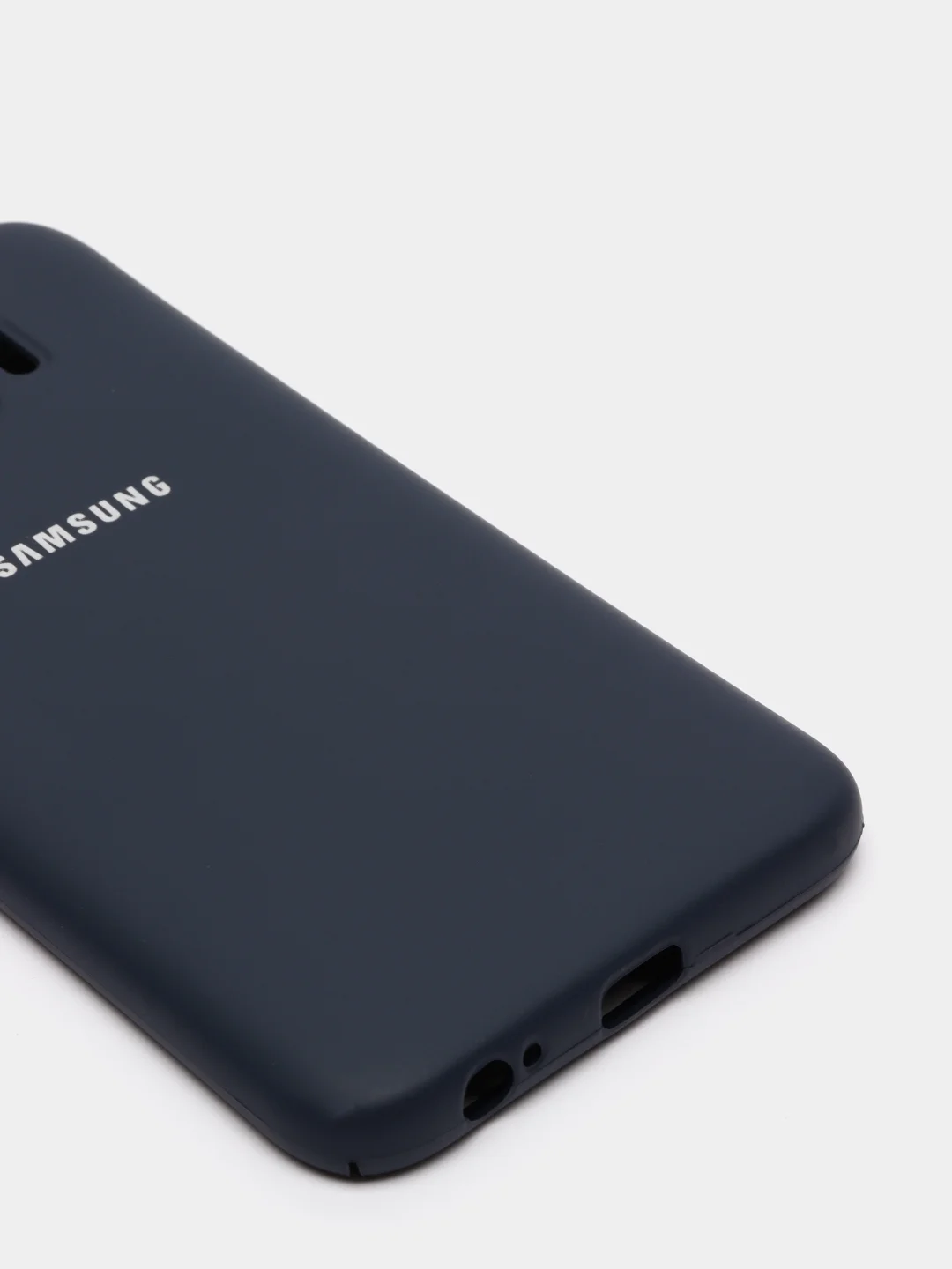 Темно-синий защитный силиконовый чехол Silikone Cover для Samsung J4 2018