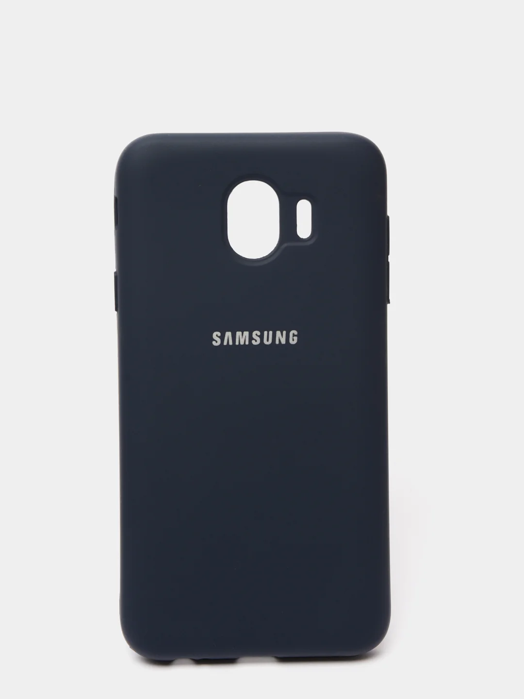Темно-синий защитный силиконовый чехол Silikone Cover для Samsung J4 2018