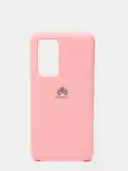 Кораллово-розовый защитный силиконовый чехол Silicone Cover Huawei P40