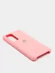 Кораллово-розовый защитный силиконовый чехол Silicone Cover Huawei P40