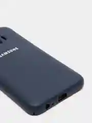 Темно-синий защитный силиконовый чехол Silikone Cover для Samsung J2 CORE