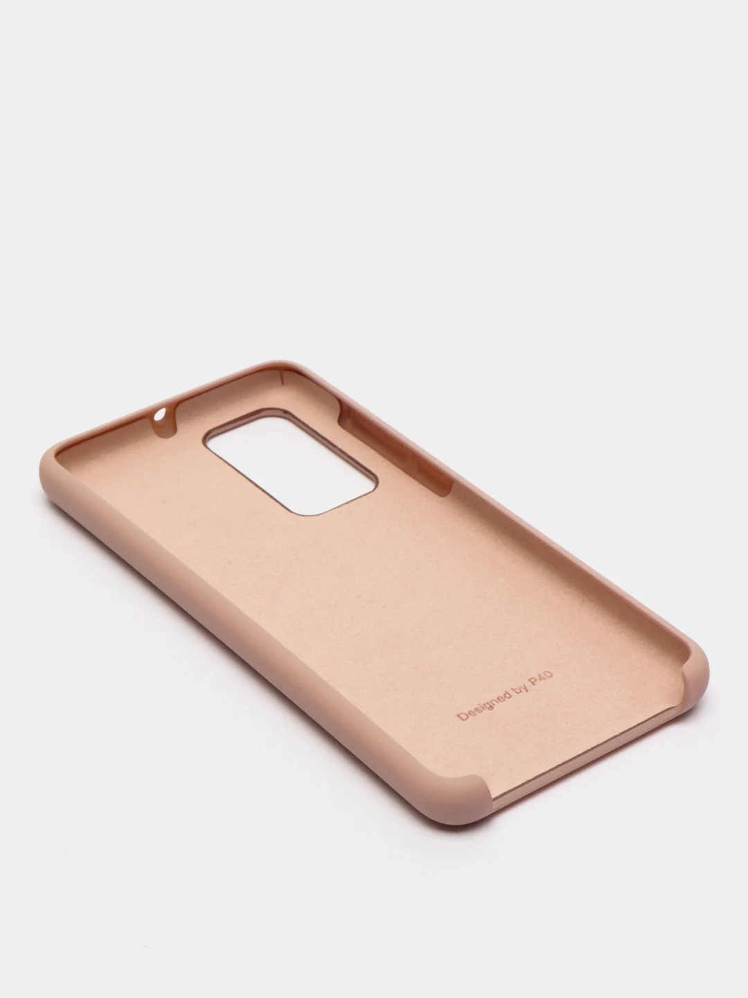 Бежевый защитный силиконовый чехол Silicone Cover Huawei P40
