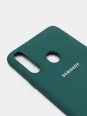 Тёмно-бирюзовый защитный силиконовый чехол Silikone Cover для Samsung A20S