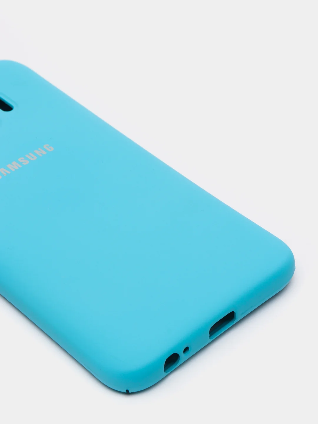 Голубой защитный силиконовый чехол Silikone Cover для Samsung J4 2018