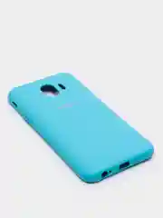 Голубой защитный силиконовый чехол Silikone Cover для Samsung J4 2018