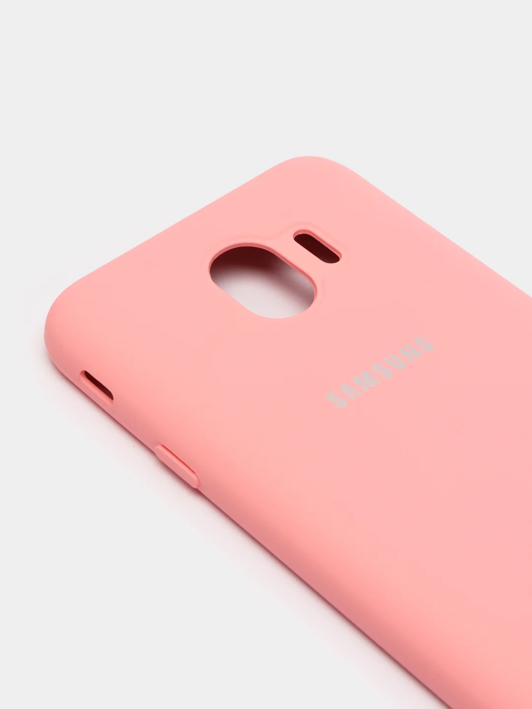 Розовый защитный силиконовый чехол Silikone Cover для Samsung J4 2018