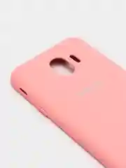 Розовый защитный силиконовый чехол Silikone Cover для Samsung J4 2018