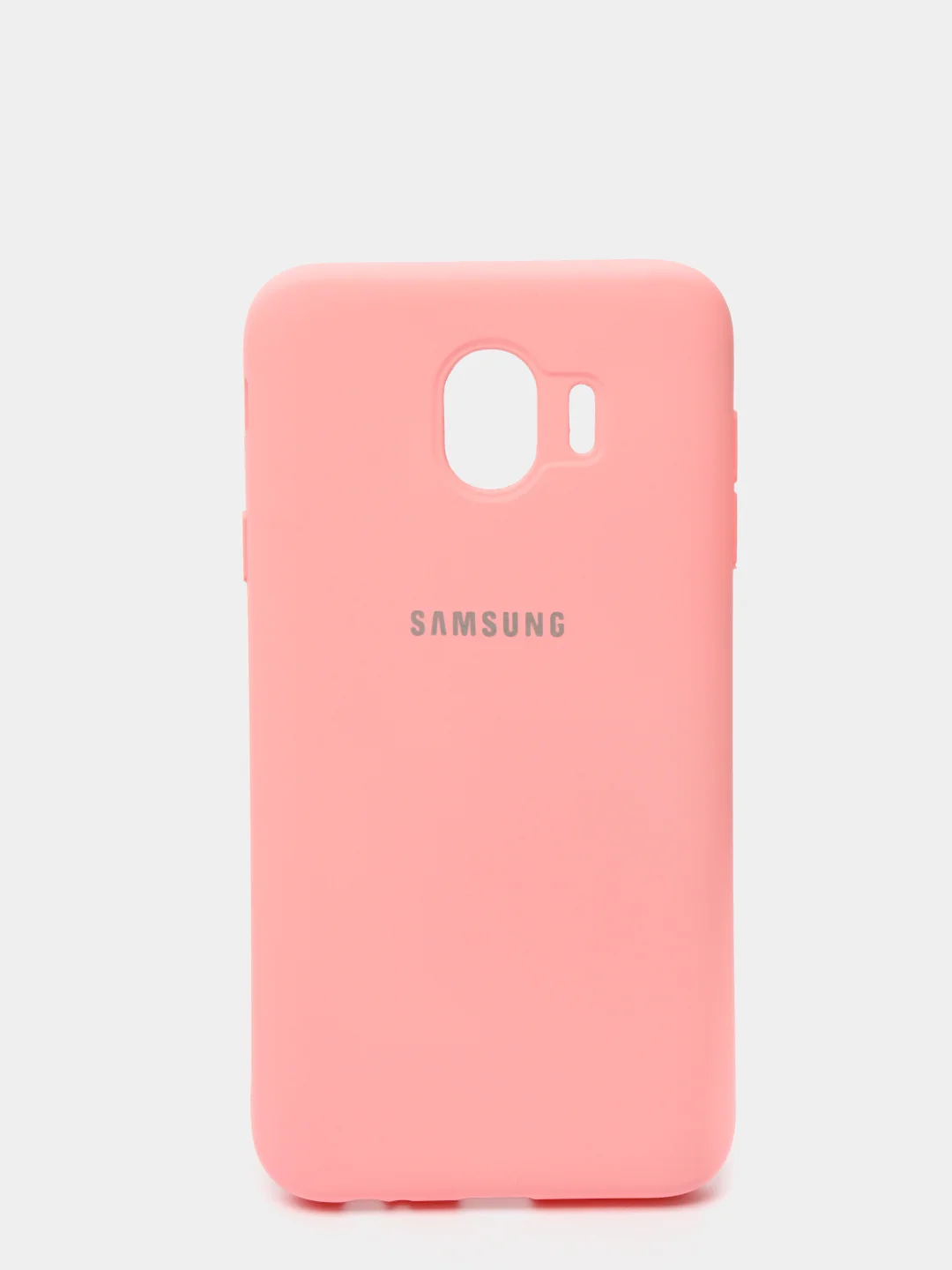 Розовый защитный силиконовый чехол Silikone Cover для Samsung J4 2018