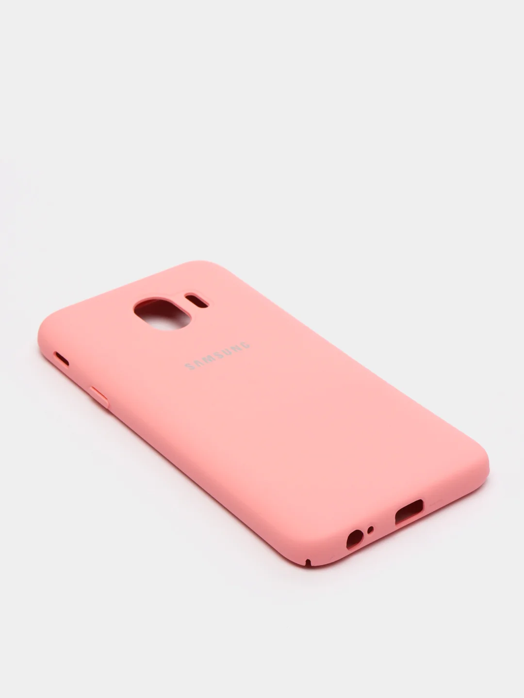 Розовый защитный силиконовый чехол Silikone Cover для Samsung J4 2018