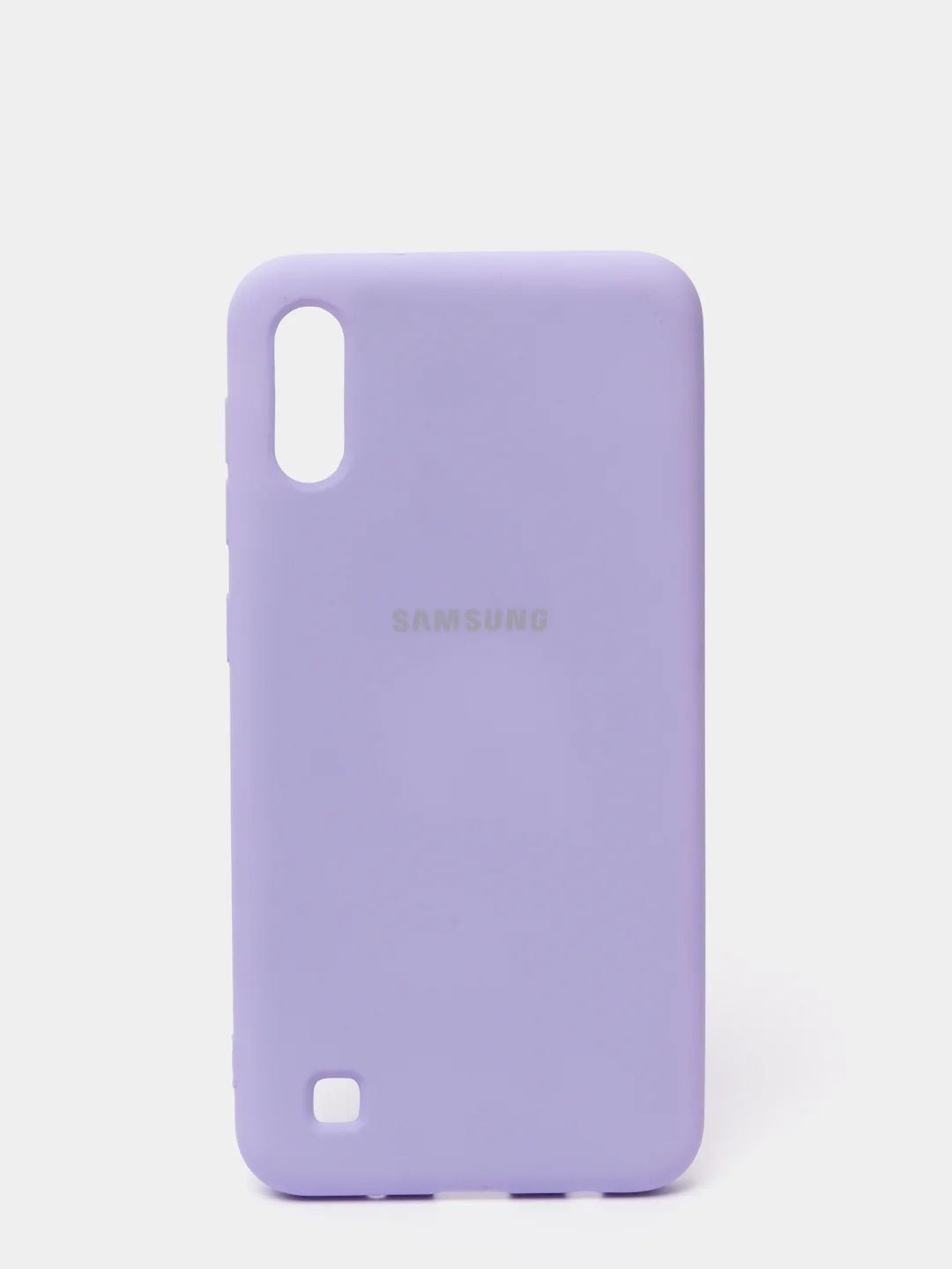 Сиреневый защитный силиконовый чехол Silikone Cover для Samsung M10