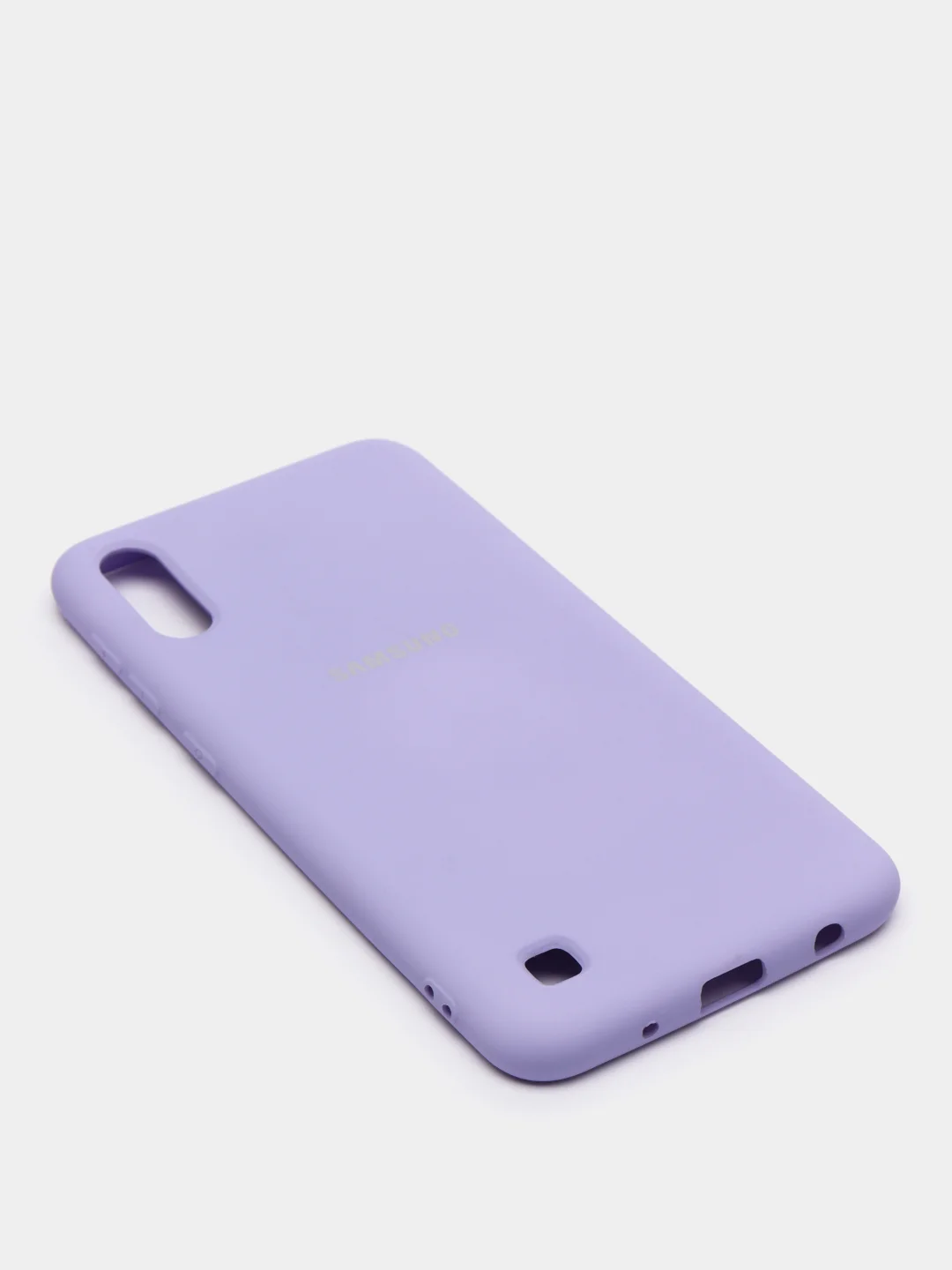 Сиреневый защитный силиконовый чехол Silikone Cover для Samsung M10