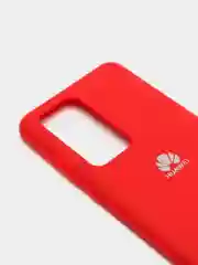 Бордовый защитный силиконовый чехол Silicone Cover HUAWEI P40 PRO