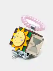 Зеленый бизикубик Мини NOVA Toys/ Развивающие игрушки/ Деревянные для малышей / Дорожный Бизиборд