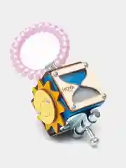 Синий бизикубик Мини NOVA Toys/ Развивающие игрушки/ Деревянные для малышей / Дорожный Бизиборд