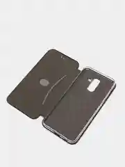 Черный чехол книжка Samsung Galaxy A6 Plus 2018 / J8 2018