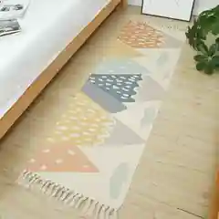 Ковер в скандинавском стиле / Коврик с геометрическим узором / Ковер в детскую