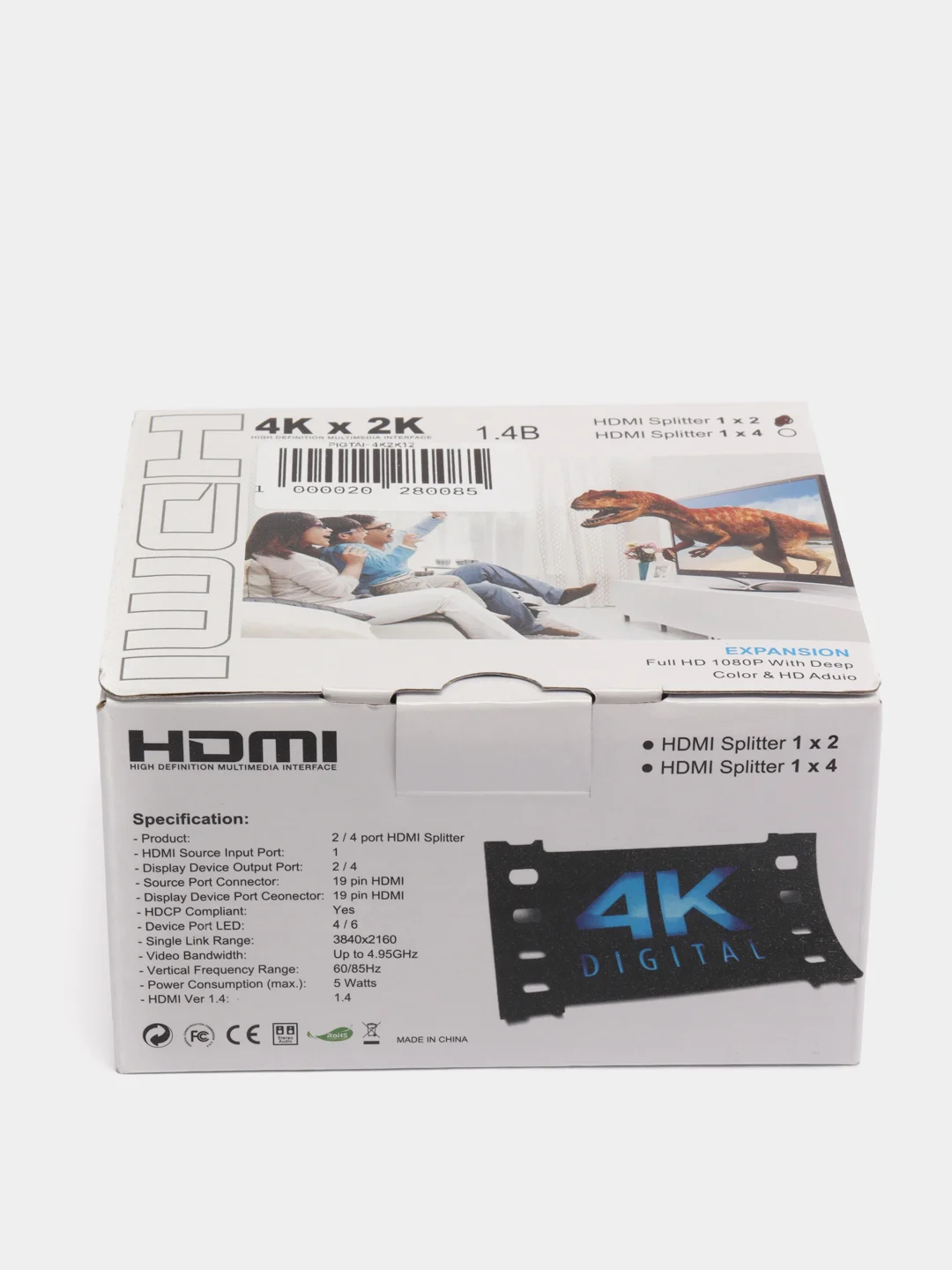 Сплиттер 1*2 HDMI 2K-4K FULL HD (разветвитель)