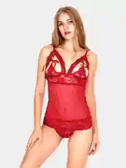 Сексуальное, эротическое, женское кружевное боди, красное
