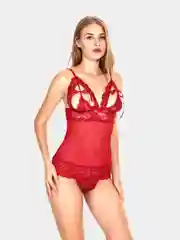 Сексуальное, эротическое, женское кружевное боди, красное
