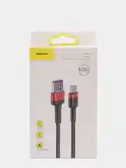 Красный кабель Baseus Type-C 40W, 5.0A, CATKLF