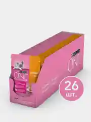 Влажный корм Purina ONE для котят, с курицей и морковью, 26 штук по 75 г