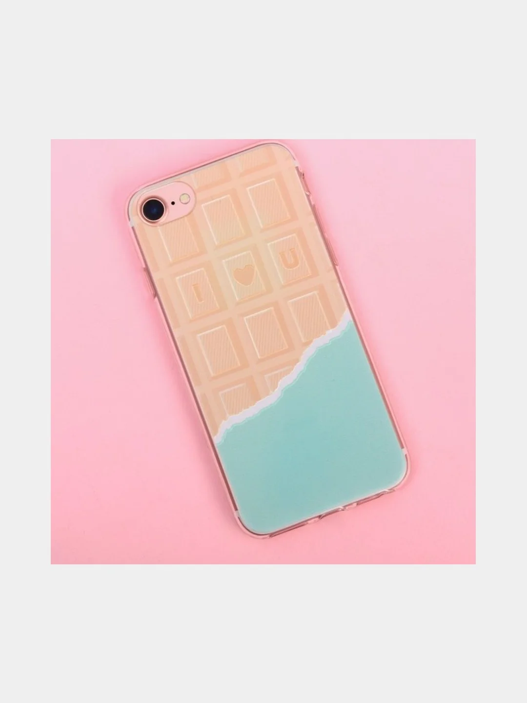 Чехол для телефона iPhone 7 с рельефным нанесением I love you