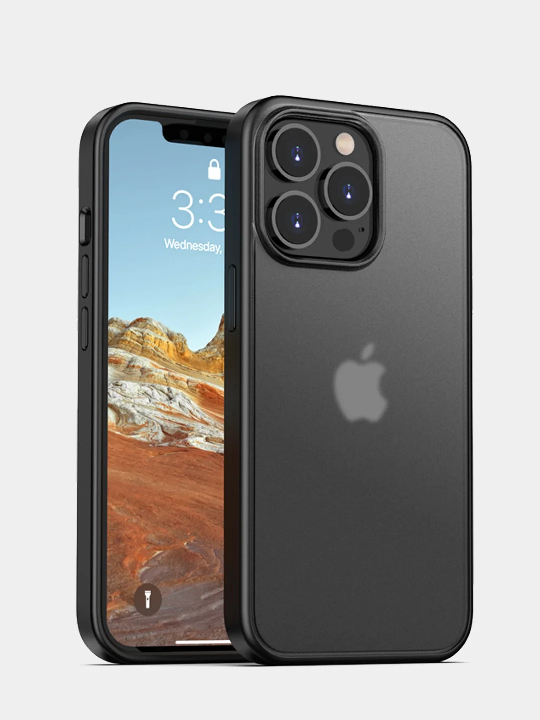 Черный противоударный, полупрозрачный чехол на iPhone 13 / 13 Pro / 13 Pro max / 13 mini