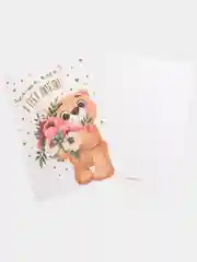 Коричневый мини-открытки