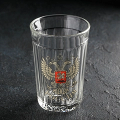 Стакан гранёный "Герб России", 250 мл