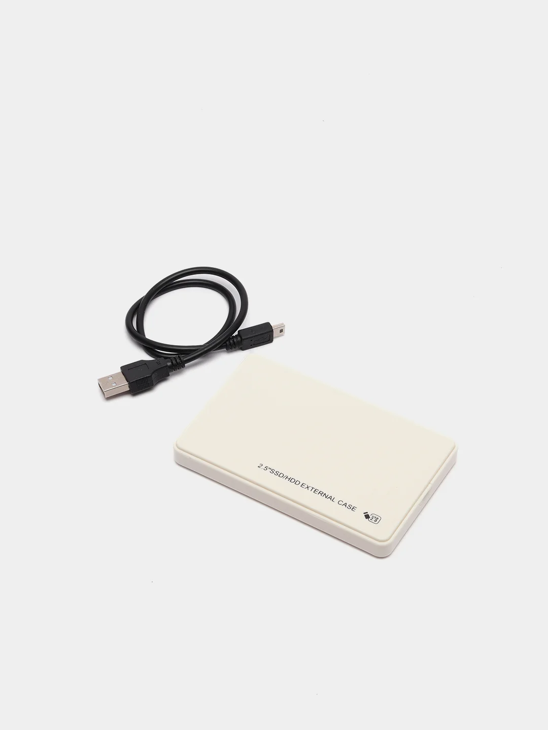 Белый внешний корпус для жесткого диска HDD 2,5" USB 2.0